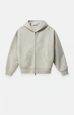 Fear of God Essentials Women's Heather Stone Classic Zip Up Hoodie