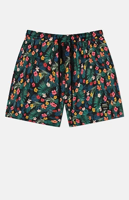WeSC America Inc Zack Monstera Flowers 5" Swim Trunks