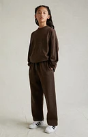 Kids Fear of God Essentials Heather Wood Lounge Sweatpants