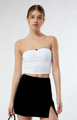 Linen Slit Mini Skirt