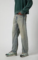Pacsun Mason Baggy Barrel Jeans Medium Indigo Tinted