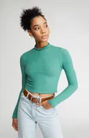 PacCares Chocolate Chip Cozy Mock Neck Top