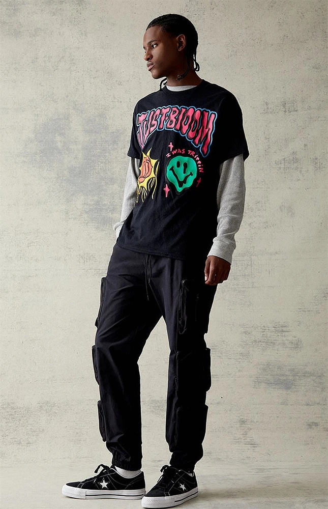 PacSun Black Multi Pocket Straight Cargo Pants