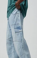Pacsun Light Indigo Cargo Extreme Baggy Jeans