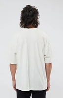 PS Basics Off White Loch Solid Oversized T-Shirt