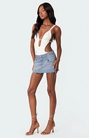 Edikted Textured Cut Out Bodysuit