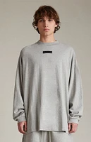 Fear of God Essentials Dark Heather Oatmeal Long Sleeve T-Shirt