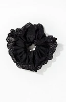 LA Hearts Black Eyelet Hair Scrunchie