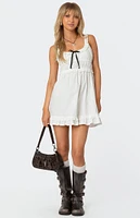 Edikted Eyelet Frill Mini Dress