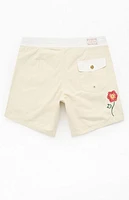 Rhythm Tan Heritage Flower 7" Boardshorts
