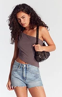 PacSun Light Indigo Star High Waisted Denim Festival Shorts