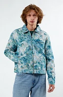 PacSun Blue Daisies Jacquard Jacket