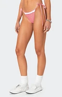 Edikted Zora Striped String Bikini Bottom