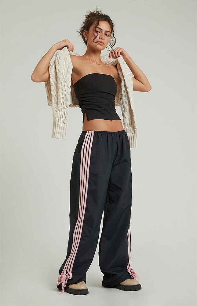 PacSun Black Wide Leg Track Pants