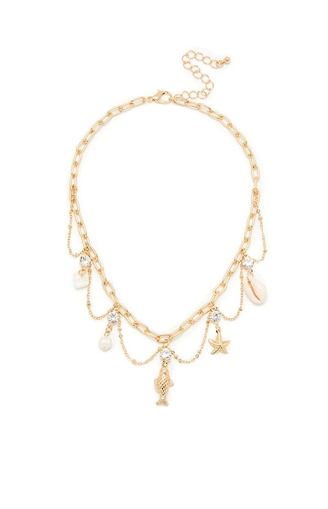 LA Hearts Kai Metal Shell Charm Necklace