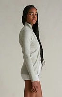 Fear of God Essentials Women's Heather Stone Ribbed Track Jacket