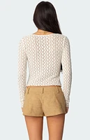 Edikted Laila Textured Lacey Top