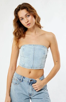 Pacsun Briella Denim Tube Top