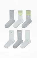 Kids 6 Pack Cushioned Crew Socks