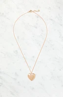 John Galt Gold Heart Locket Necklace