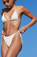 PacSun Eco Lena Hex Textured Tie Side Bikini Bottom