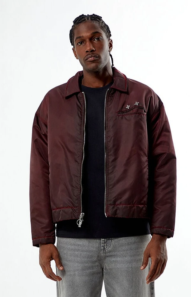 Pacsun Washed Red Nylon Jacket