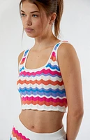 MINKPINK Wilma Pointelle Knit Tank Top