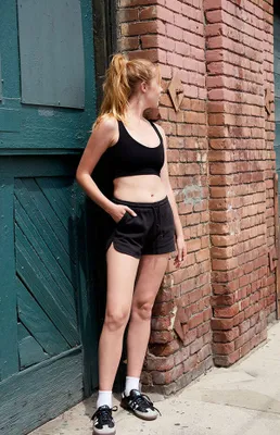 Black Summer Thermal Shorts