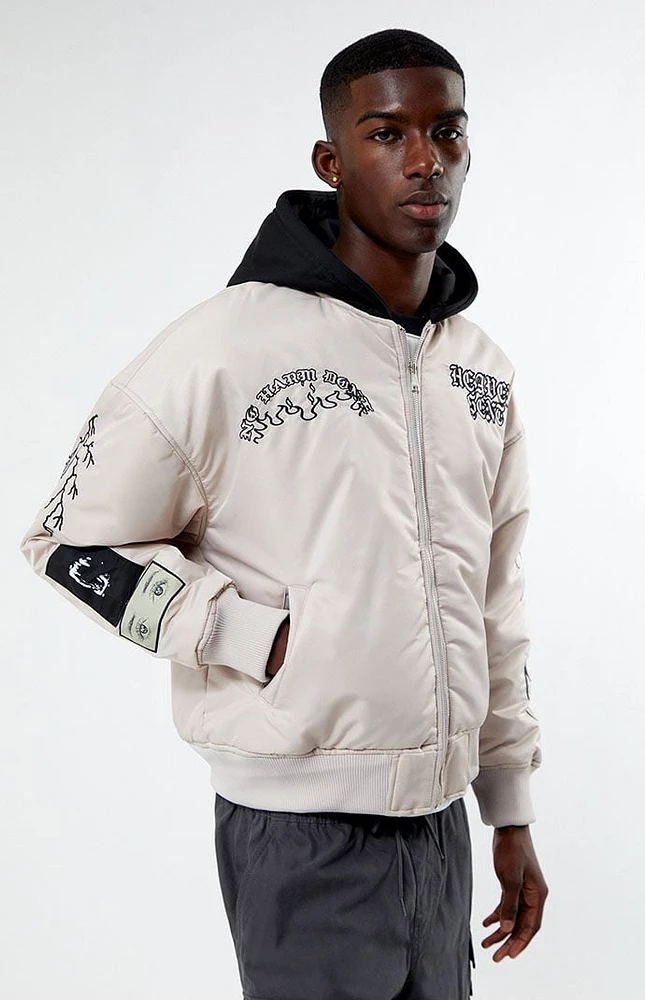 PacSun Nylon Hooded Bomber