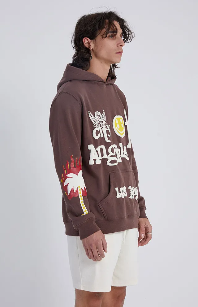 Pacsun City of Angels Hoodie in Cream - Size XL