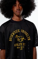 Pacsun Black Leagues Mesh Boxy Cropped Jersey T-Shirt