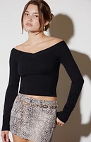 LA Hearts Carmen Off-The-Shoulder Sweater