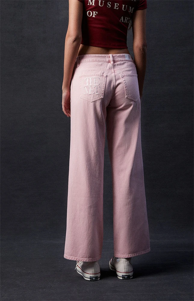 x PacSun Pink Low Rise Baggy Jeans