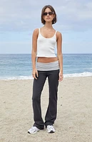 John Galt White Beyonca Cropped Tank Top