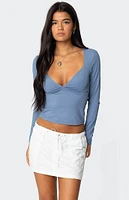 Edikted Skylar V Neck Top