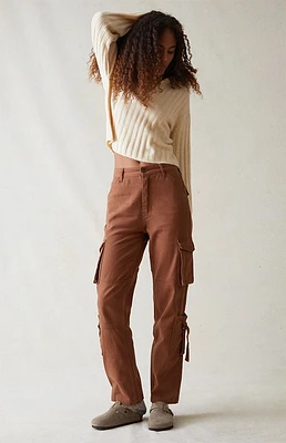 PacSun Comfort Stretch Brown Cargo Dad Pants