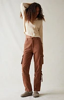 Comfort Stretch Brown Cargo Dad Pants