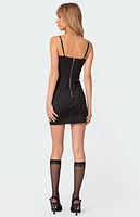 Edikted Nancy Bow Ribbon Mini Dress