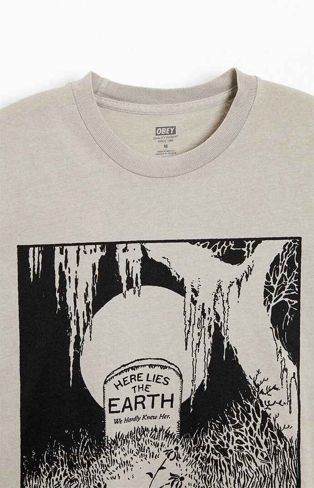 Obey Here Lies Earth Pigment T-Shirt