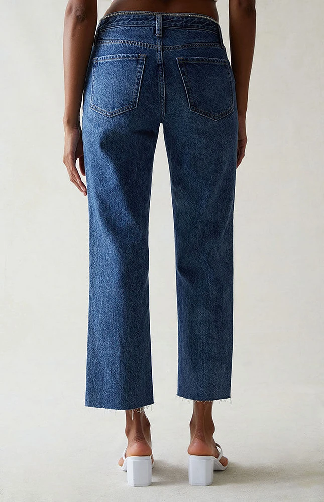 PacSun Eco Indigo Rhinestone '90s Straight Leg Jeans