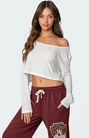 Edikted Cropped Off Shoulder Top