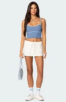 Edikted Contrast Cropped Tank Top