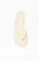 TKEES Women's Cream Solids Sandals