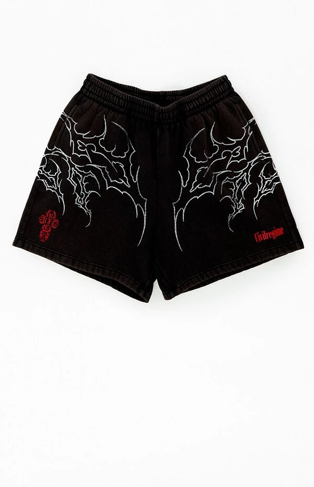 Civil Black Sin Fleece Sweat Shorts