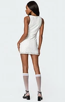 Edikted Selah Lace Contrast Mini Dress