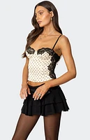 Edikted Mallie Polka Dot Corset