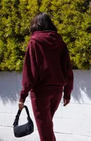 John Galt Burgundy Full Zip Hoodie