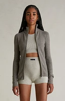 Fear of God Essentials Women's Homestead Heather Ribbed Track Jacket