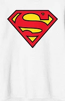 Superman Logo Long Sleeve Crew Neck Sweatshirt