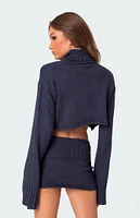 Edikted Gino Cropped Turtle Neck Sweater